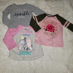 Disney/Carters Long-sleeve Shirt Bundle